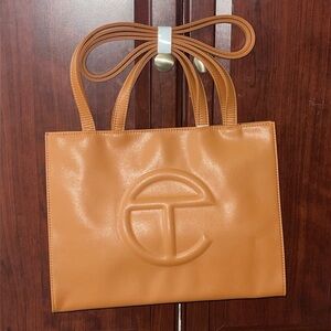 Telfar Tan Leather Tote Bag